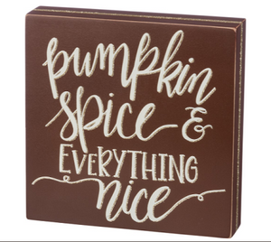 Pumpkin Spice Wood Box Sign