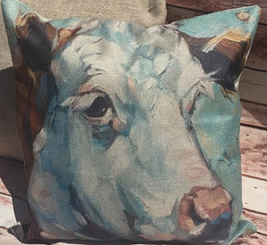 Betty the Cow Cotton Pillow Cover